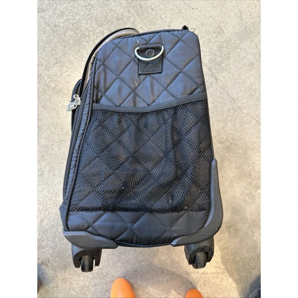 Athalon Rolling Bag Black Multi-Pocket/Zip Weekender Travel Extendable Handle